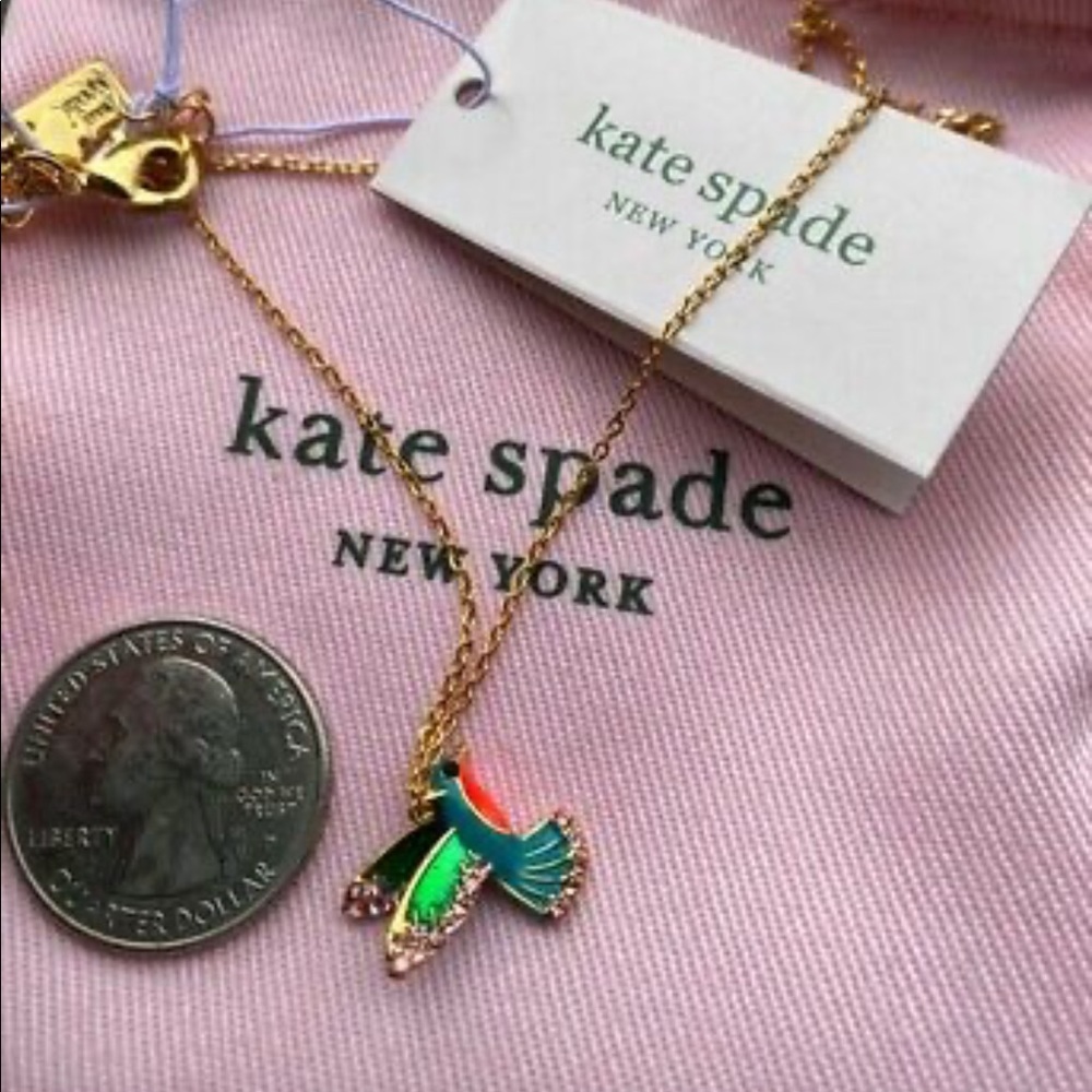 Retired Kate Spade hummingbird necklace NWT - Picture 9 of 9